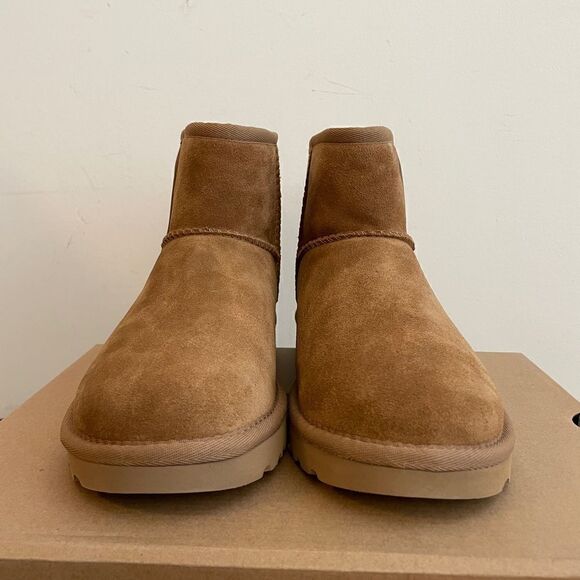 UGG Classic Mini Side Logo II Chestnut Women Size 7 - Picture 5 of 15